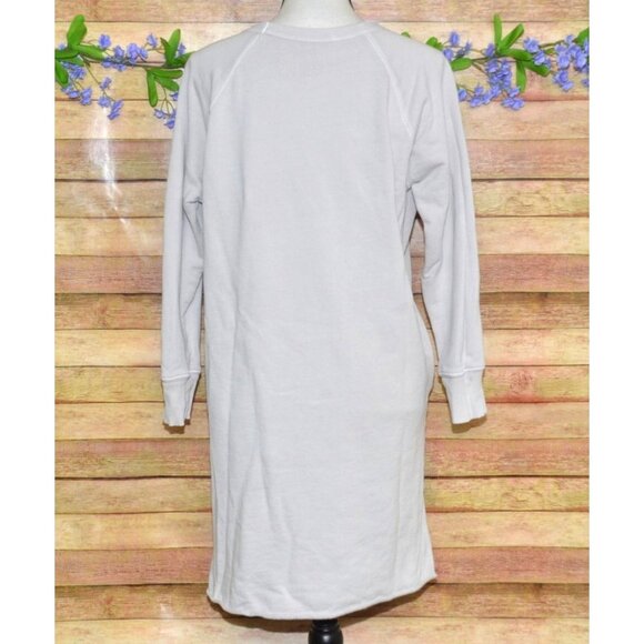 Standard James Perse Gray Sweatshirt Dress Pockets Lagenlook Size 1 Cotton - Picture 7 of 10